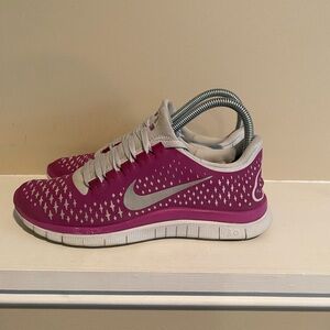 Nike Free Run 3.0 V4 Running Shoes CrossFit Run Trainers Pink Womens 7.5